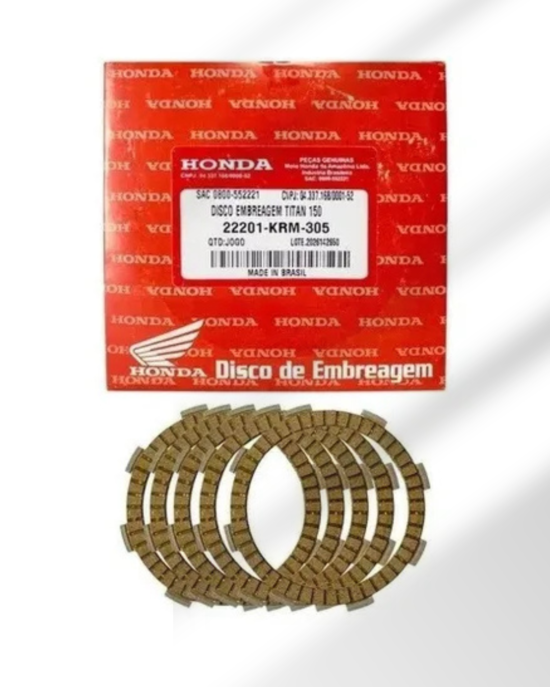 Disco de embreagem, original honda - Titan 150|160| XRE 190